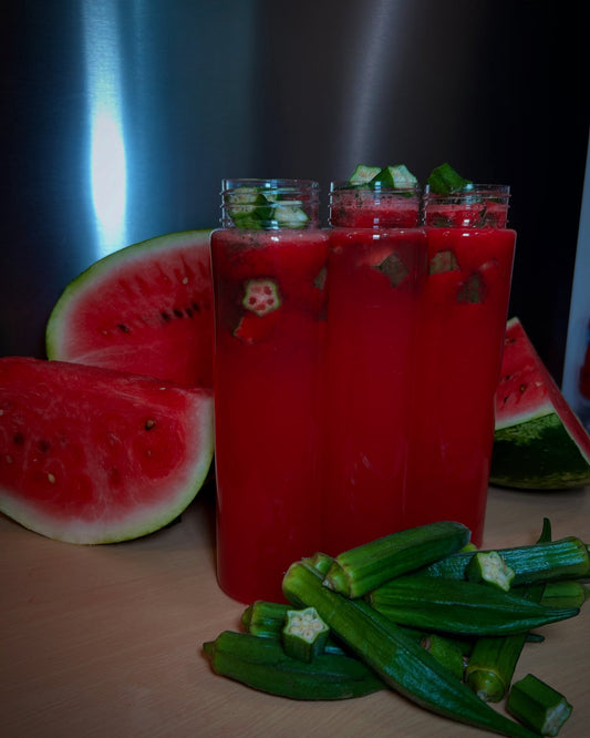 Watermelon Okra Juice